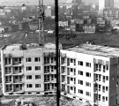 Budowa osiedla mieszkaniowego, widok na bloki Tyska 43 i 45