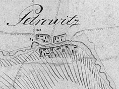 Piotrowice na mapie z 1803 r.  (C zbiory M. Siniec)