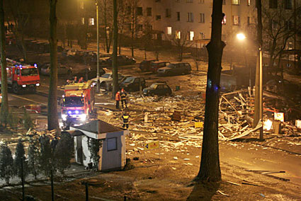 Wypadek na osiedlu Bażantów
