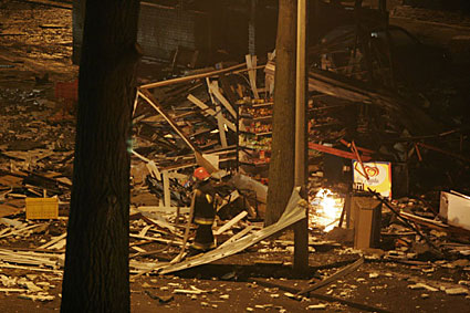 Wypadek na osiedlu Bażantów