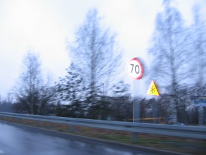Znak ograniczenia do 70km
